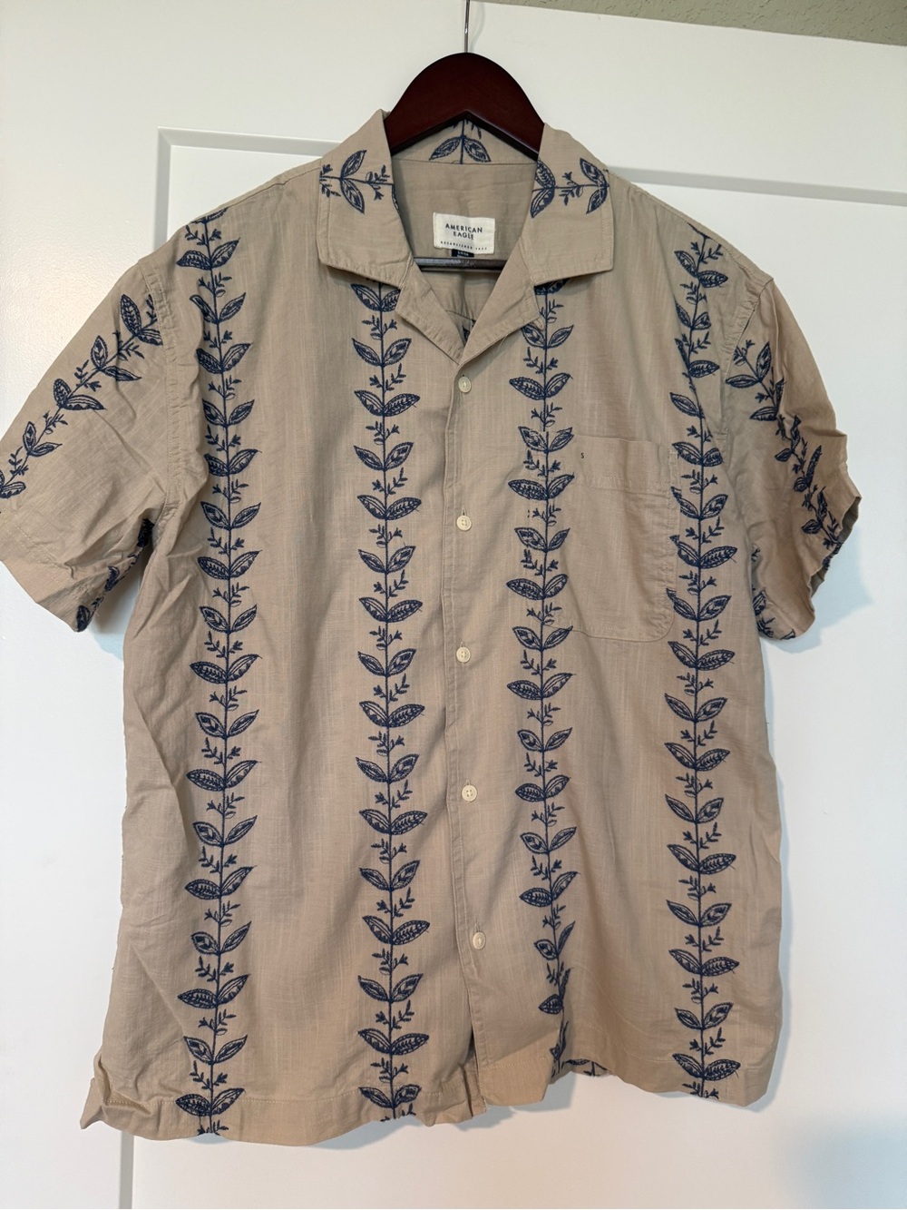 AE Poolside Striped Button-Up Shirt
